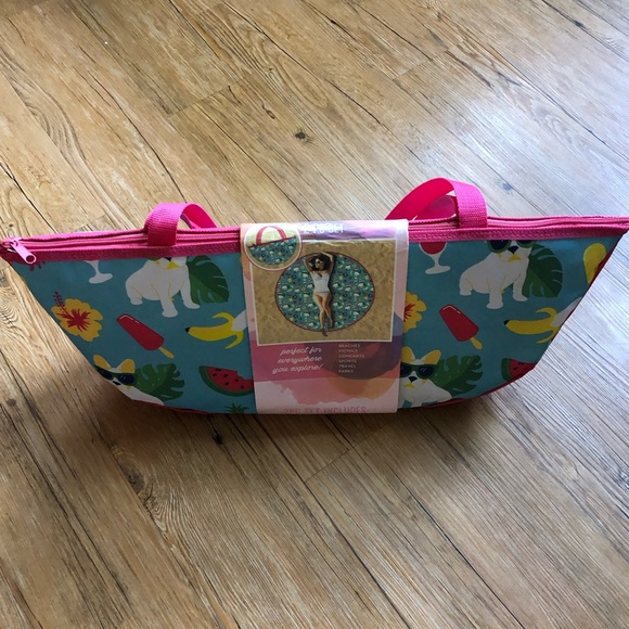 French Bulldog Beach Mat Blanket and Beach Bag - Picture 9 of 11